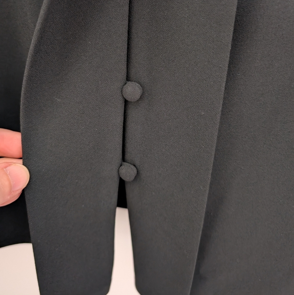 Jones New York Long Sleeve Blouse Top Black Front Button Accent Stretch 18W - Picture 8 of 11